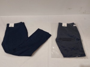 32 X BRAND NEW AEROPOSTALE WOMENS CHINO TROUSERS IN NAVY IN SIZE 30R - IN ONE BOX