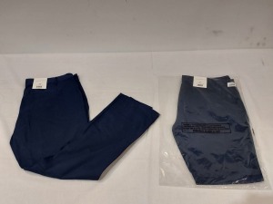 30 X BRAND NEW AEROPOSTALE WOMENS CHINO TROUSERS IN NAVY IN SIZE 30R - IN ONE BOX