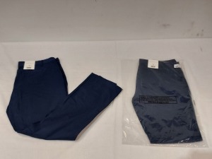 30 X BRAND NEW AEROPOSTALE WOMENS CHINO TROUSERS IN NAVY IN SIZE 30R - IN ONE BOX