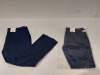 34 X BRAND NEW AEROPOSTALE WOMENS CHINO TROUSERS IN NAVY IN SIZE 26R - IN ONE BOX