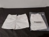 35 X BRAND NEW AEROPOSTALE WOMENS CHINO SHORTS IN WHITE IN SIZE 34R - IN ONE BOX