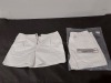 35 X BRAND NEW AEROPOSTALE WOMENS CHINO SHORTS IN WHITE IN SIZE 32R - IN ONE BOX