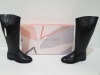 8 X BRAND NEW IVORY CASTLE WOMENS TALL REAL LEATHER BOOTS IN SIZE 8 IN BLACK SEPERATELY PACKAGED IN ONE LARGE BOX