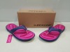 8 X BRAND NEW DUNLOP FLIP FLOPS WITH MEMORY FOAM INSOLE FOR CONTINOUS COMFORT, ALL IN SIZE UK 5 , 4 IN NAVY - FUCHSIA