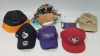 40 + MIXED HAT LOT CONTAINING MASCOT BUCKET HAT IN MULTICOLOURED - BIRMIGHAM 2022 COMMONWEALTH GAMES MASCOT HAT IN MULTICOLOURED - MCLAREN BUCKET HAT IN BLACK/ORANGE - NEW ERA WELSH CAP IN RED - NEW ERA SAN FRANCISCO 49ERS CAP - LIV GOLF TECHNICAL BUCKET