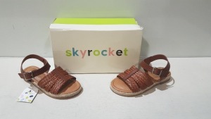 12 X BRAND NEW SKY ROCKET KIDS SANDALS IN BROWN IN SIZE UK12 IN ONE LARGE BOX