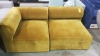 1 X 2 SEATER SOFA IN MUSTARD - RIGHT ARM REST MISSING - 180X92X75CM SLIGHT SCUFF MARKS (SOFA.COM RETURNS)