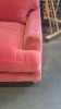 1 X 2 SEATER RED COLOURED VELVET SOFA ( 190 X 100 X 73 CM ) SCUFFS AND STAINS ALL OVER ( SOFA.COM RETURN ) - 2