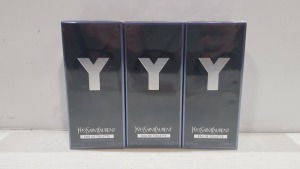 3 X BRAND NEW YVES ST LAURENT 100ML EDT Y - SEALED