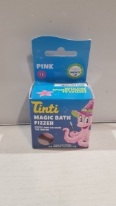 APPROX 100 X TINTI MAGIC BATH FIZERS (INDIVIDUALLY BOXED - IDEAL FOR BRUNCH / HEN PARTY PACKS)