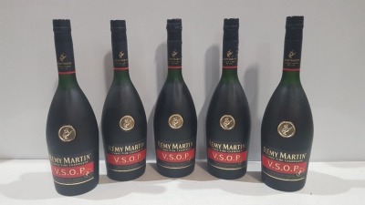 5 X BRAND NEW SEALED REMY MARTIN COGNAC FINE CHAMPAGNE - V.S.O.P - 700 ML BOTTLE - 40 % VOL