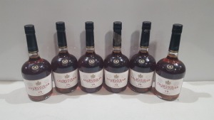 6 X BRAND NEW SEALED COURVOISIER VS COGNAC - 700 ML BOTTLES - 40 % VOL