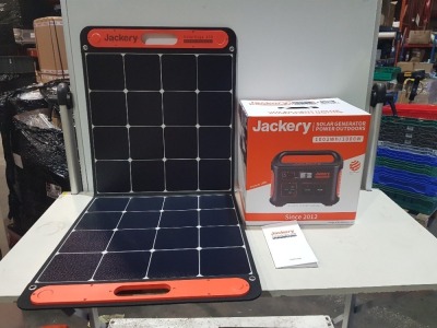 1 X BRAND NEW JACKERY SOLAR GENERATOR EXPLORER 1000 UK PLUS 1 X JACKERY SOLAR SYSTEM SAGA 100 (PLEASE NOTE ADDITIONAL ITEM(S) MAY NEED TO BE PURCHASED TO MAKE THIS A COMPLETE SET)