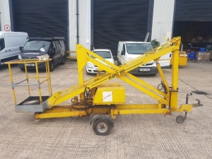 HI - SPEC 950 SCISSOR LIFT ACCESS PLATFORM CHERRY PICKER - MEWP TOWABLE TRAILER - 9.5 METER WORKING HEIGHT - ( MODEL HI-SPEC 950 )