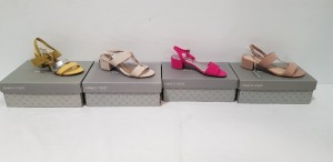 6 X BRAND NEW MIXED WOMENS SHOE LOT CONTAINING 3 MARCO TOZZI DOUBLE STRAP SANDAL IN NUDE IN SIZES 8.5 , 8 , 7 - MARCO TOZZI LOW HEEL SANDAL IN PINK SIZE UK 5 - MARCO TOZZI DUNE COMB SANDAL WITH SNAKE CHAIN IN NUDE SIZE UK 5 - MARCO TOZZI SUEDE SANDALS IN 