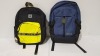 10 X BRAND NEW MIXED BACKPACK LOT CONTAINING 7 TERMIT BACKPACK IN BLACK AND YELLOW - 2 DEMIX BACKPACKS IN BLACK - 1 DEMIX BACKPACK IN BLUE