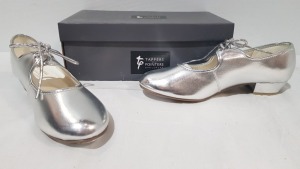 15 X BRAND NEW TAPPERS AND POINTERS SILVER TAP DANCE SHOES IN VARIOUS SIZES