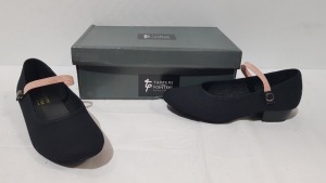 15 X BRAND NEW TAPPERS AND POINTERS BLACK CANVAS DANCE SHOES IN VARIOUS SIZES