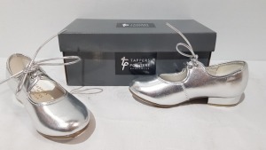 15 X BRAND NEW TAPPERS AND POINTERS SILVER DANCE TAP SHOES IN VARIOUS SIZES