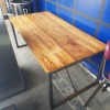 LARGE OUTDOOR WOODEN DINING TABLE (APPROX 150 X 80) - IDEAL FOR PUBS