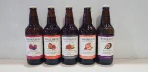 29 X BRAND NEW MIXED REKORDERLIG LOT CONTAINING 8 BLOOD ORANGE 4 % 500ML - 8 WILD BERRIES 4% - 7 PEACH RASPBERRY AT 3.4% - 4 PASSIONFRUIT 4% - 4 STRAWBERRY LIME ALCOHOL FREE IN ONE TRAY - TRAY NOT INCLUDED