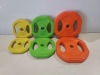 5 X BRAND NEW EVERLAST SET OF 6 RUBBER HEX WEIGHT PLATES - EACH BOX TO INCLUDE 2 X 5 KG / 2 X 2.5 KG / 2 X 1.25 KG - IN 5 BOXES