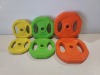 5 X BRAND NEW EVERLAST SET OF 6 RUBBER HEX WEIGHT PLATES - EACH BOX TO INCLUDE 2 X 5 KG / 2 X 2.5 KG / 2 X 1.25 KG - IN 5 BOXES
