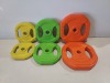 5 X BRAND NEW EVERLAST SET OF 6 RUBBER HEX WEIGHT PLATES - EACH BOX TO INCLUDE 2 X 5 KG / 2 X 2.5 KG / 2 X 1.25 KG - IN 5 BOXES
