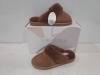 12 X BRAND NEW IVORY CASTLE LADIES FLUFFY SLIPPERS CAMEL ALL IN SIZE 5 / 38 IN ONE BOX
