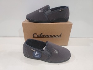 14 X BRAND NEW MEN'S OAKENWOOD SLIPPERS IN STYLE NAME FREDDY IN GREY ALL IN SIZE 8UK IN ONE BOX.