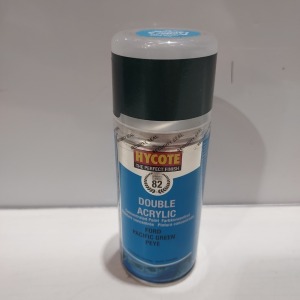 240 X BRAND NEW HYCOTE DOUBLE ACRYLIC CONCENTRATED PAINT - FORD PACIFIC GREEN EYE - 150 ML CANS