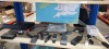 MISC LOT OF PHOTOGRAPHY STORAGE IE. 1 X PELIAIR 1637 (NOT PADDED OUT), PROEL FORC 3 SERIES ALUMINIUM CASE, CAMERA BOX, BAG OF GO PRO CAMERA ATTACHMENTS, 2 X BESPOKE MULTI TRAY WOODEN STORAGE BOX, 2 X MICROPHONE STANDS, 12 X USB CONNECTOR BOXES ETC - 4