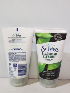 20 X BRAND NEW ST.IVES BLACKHEAD CLEARING GREEN TEA SCRUB 150ML