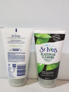 20 X BRAND NEW ST.IVES BLACKHEAD CLEARING GREEN TEA SCRUB 150ML