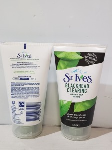 20 X BRAND NEW ST.IVES BLACKHEAD CLEARING GREEN TEA SCRUB 150ML