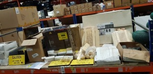 1 X FULL BAY MIXED LOT CONTAINING HYGRO MATIK STEAM MACHINE - COMPLETE STEAMER KIT - 3X BOXES OF SAUNA STONES -0 SIGNS - ETC