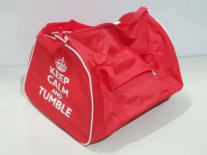 30 X BRAND NEW KEEP CALM AND TUMBLE OR BACKFLIP HOLDALL DANCE BAG FOR GYMNASTICS OR STREETDANCE IN ONE BOX