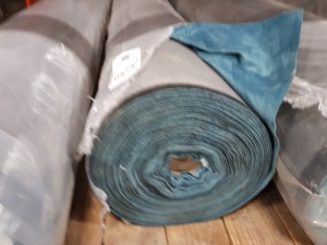 1 X BRAND NEW TOKYO FABRIC ROLL IN PLUSH COLOUR NEW TEAL LENGTH 38.7m WIDTH 143cm - FACTORY SEALED