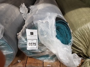 1 X BRAND NEW TOKYO FABRIC ROLL IN PLUSH COLOUR TURQUOISE LENGTH 38.4m WIDTH 143cm - FACTORY SEALED