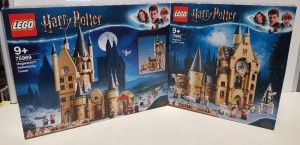 2 PIECE BRAND NEW BOXED LEGO LOT CONTAINING 1 X LEGO HARRY POTTER - HOGWARTS ASTRONOMY TOWER (ITEM # 75969 ) 1 X LEGO HARRY POTTER - HOGWARTS CLOCK TOWER ( ITEM # 75848 )