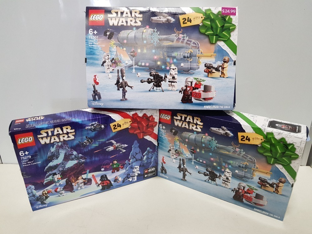 3 PIECE BRAND NEW BOXED LEGO LOT CONTAINING 2 X LEGO DISNEY STAR WARS