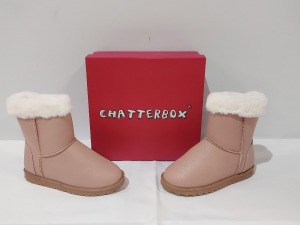 20 X BRAND NEW CHATTERBOX GRACE DUSTY PINK BOOTS IN SIZE UK KIDS 13