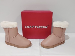 20 X BRAND NEW CHATTERBOX GRACE DUSTY PINK BOOTS IN SIZE UK KIDS 11