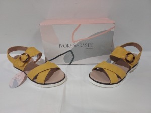 48 X BRAND NEW ALL ABOUT STYLE IVORY CASTLE MUSTARD SHOES IN SIZE 5 IN 4 BOXES