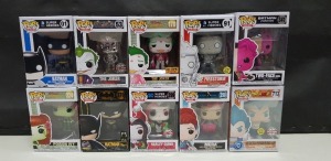 10 X BRAND NEW BOXED FUNKO POP VINYL FIGURES - ALL IN VARIOUS MODELS - ( BOX SIZE : H 16 CM X W 11.5 CM ) ( PLEASE SEE PICTURES FOR MODEL TYPES )