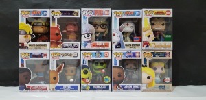 10 X BRAND NEW BOXED FUNKO POP VINYL FIGURES - ALL IN VARIOUS MODELS - ( BOX SIZE : H 16 CM X W 11.5 CM ) ( PLEASE SEE PICTURES FOR MODEL TYPES )