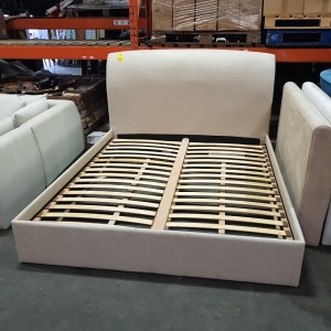 1 X SUPERKINGS BED FRAME IN CREAM IN SIZE L 180 X 200 X H 125