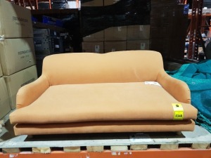 1 X PET BED IN ORANGE IN SIZE L 100 X W 70 X H 40