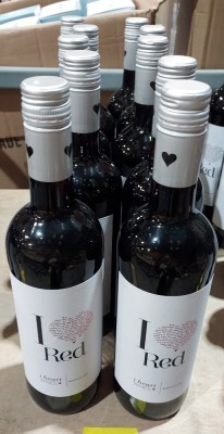 10 X BRAND NEW I HEART WINES , I LOVE RED WINE , 75CL