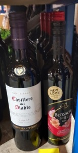 10 X BRAND NEW MIXED RED WINE LOT CONTAINING , CASILLERO DEL DIABLO MERLOT AND BLOSSOM HILL CABERNET SAUVIGNON , ALL 75CL